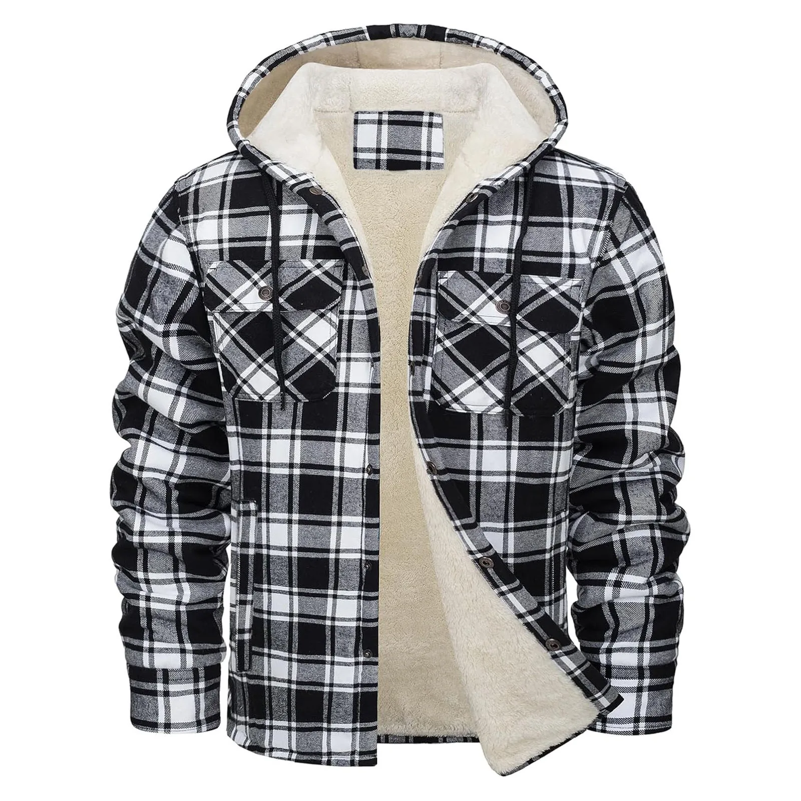 Flannel Shirt Lined - Veste à capuche en flanelle épaisse