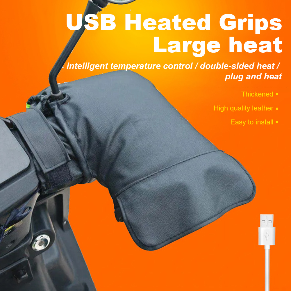 Hand Warmer Electric - Gants de guidon chauffants électriques, imperméables,