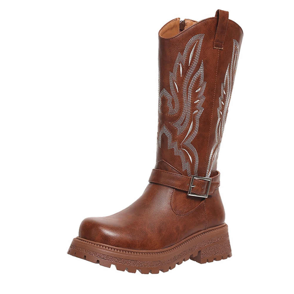 Waterproof Winter Boot - Bottes hautes pour femmes, talon épais,