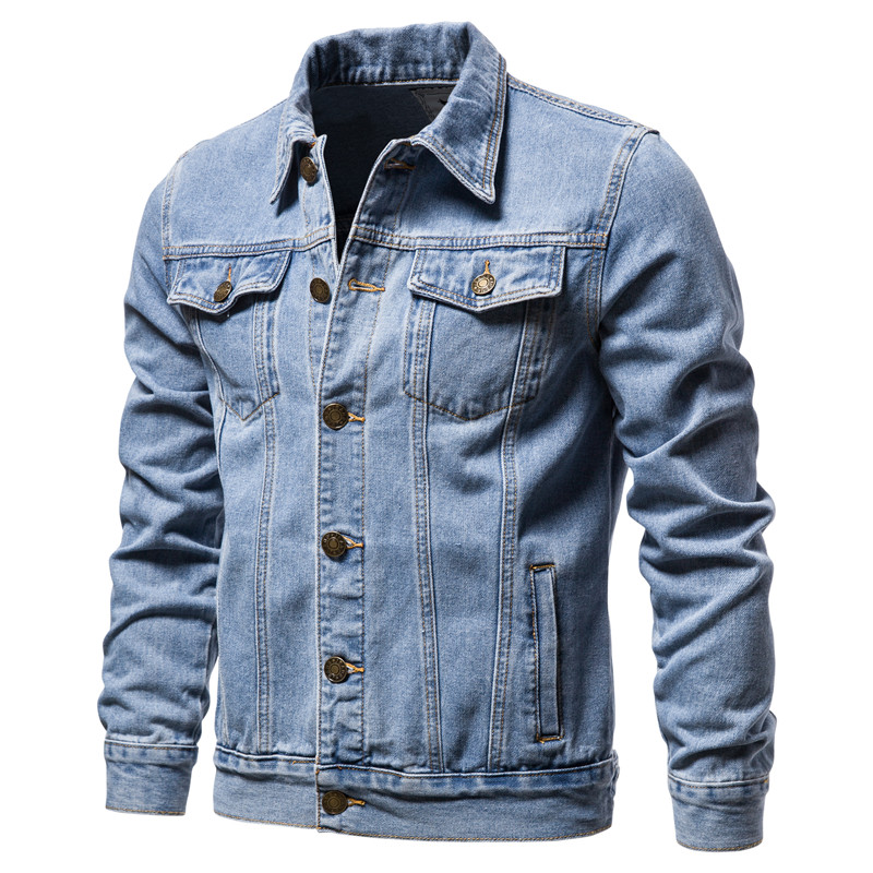Down Jacket Packable - 2025 automne Hommes solide Denim vestes
