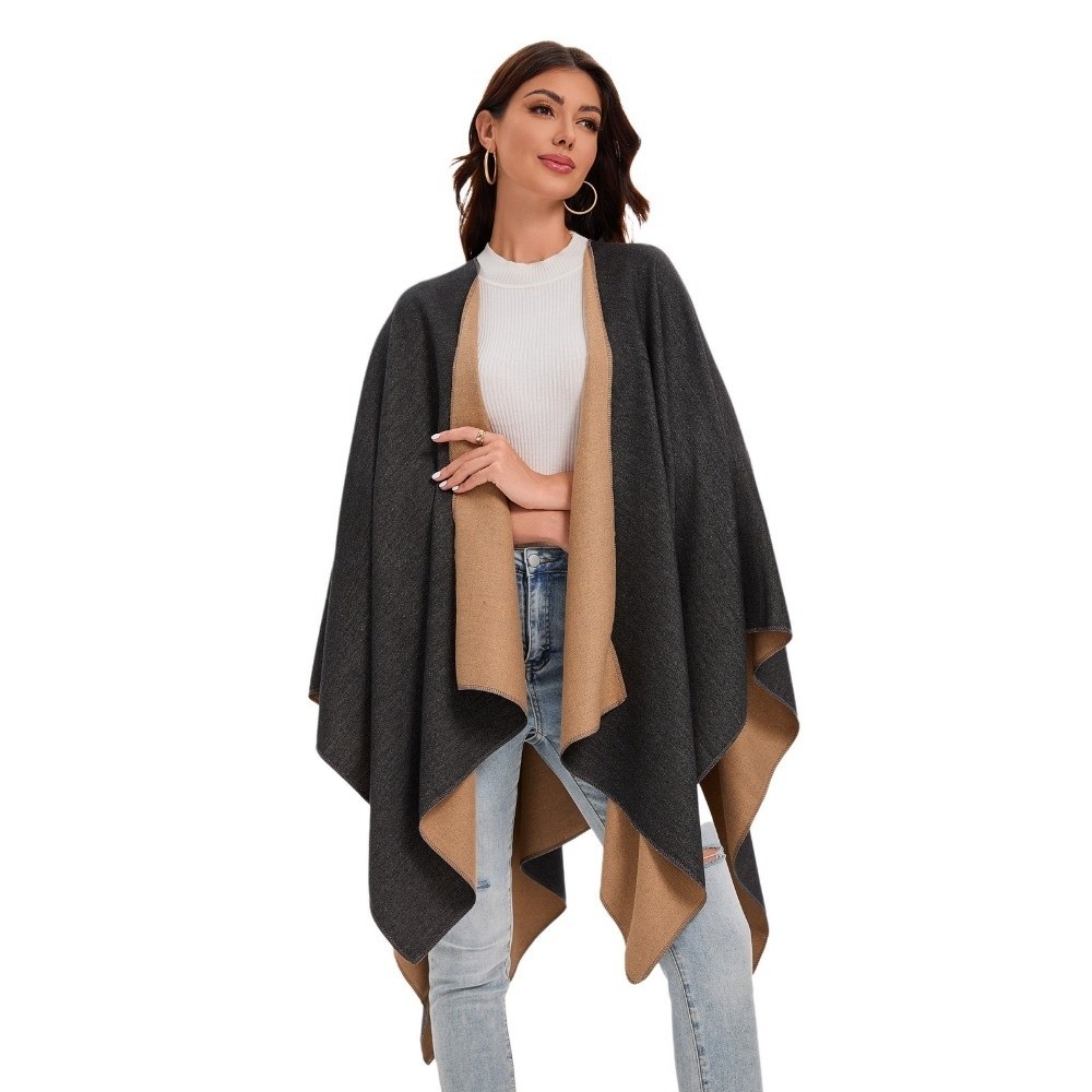 Manteau chaud à carreaux, châl - Shawl Wrap Winter avis et prix