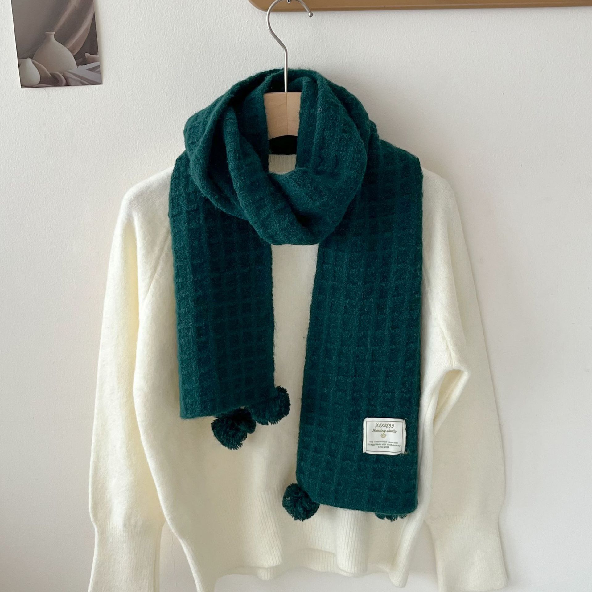 Écharpe en laine tricotée gauf - Wool Scarf Men avis et prix